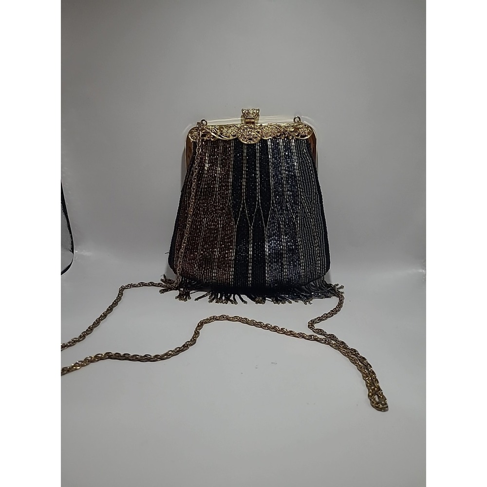 Unique 1950s Vintage Hashimoto German Beaded Satchel Purse‎
